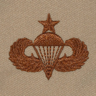 US Senior Parachutist Badge, Textile, Desert