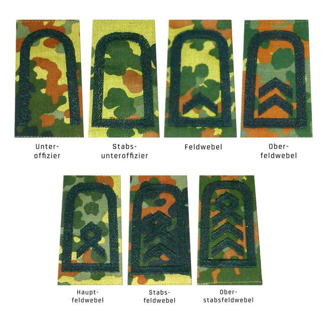 Insignia de rango BW Ejército velcro Flecktarn