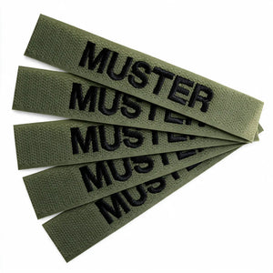 Name tapes set of 5 olive