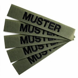 Name tapes set of 5 olive