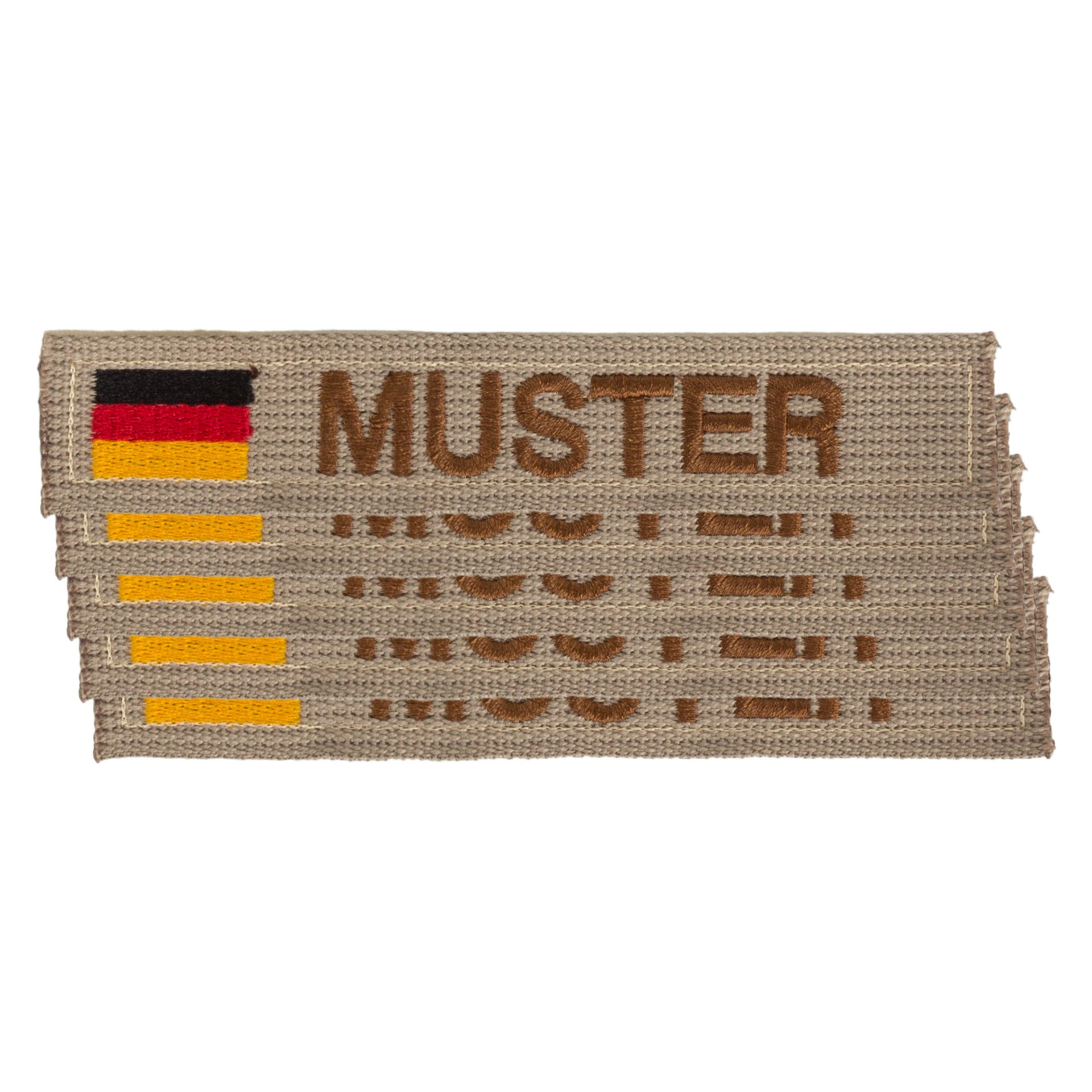 Name Tapes with German Flag 5-Pack khaki