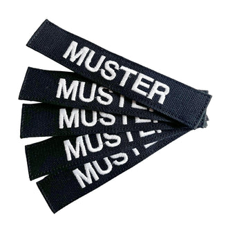 Name tapes, set of 5, black