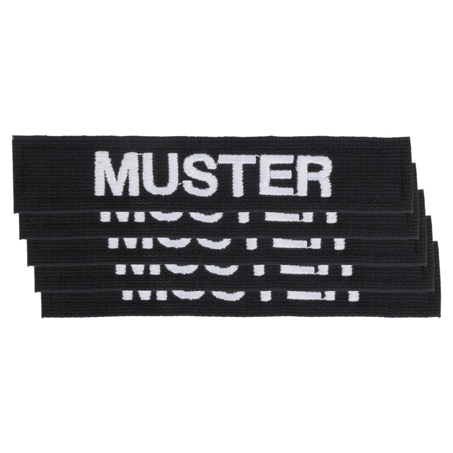 Cintas de nombre 5er Set negro