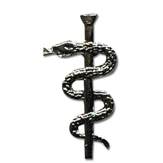 Pin Mini Metall Abzeichen Aeskulap-Stab