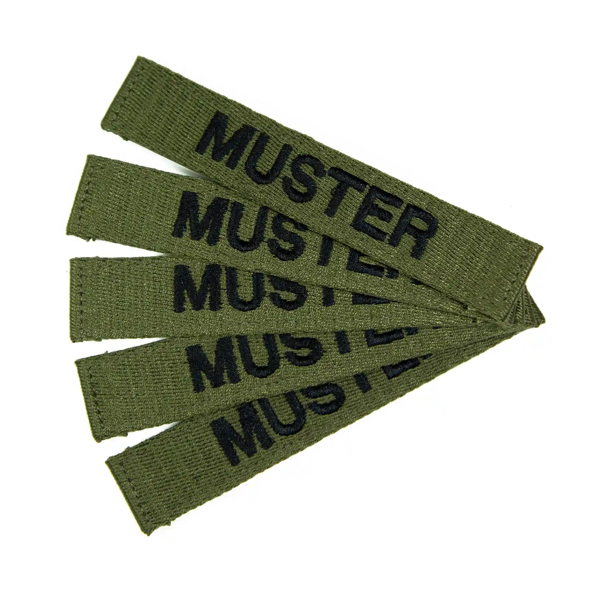 Name tapes 5-pack foliage embroidered on fabric
