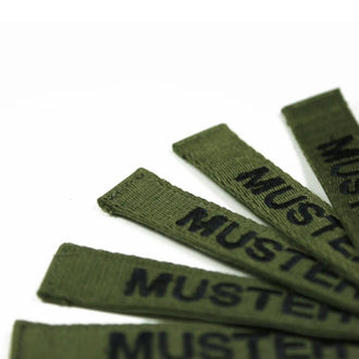 Name tapes 5-pack foliage embroidered on fabric