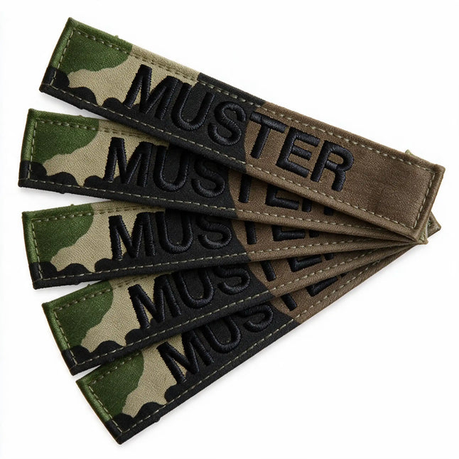 Name tapes 5-piece set CCE black embroidered on fabric