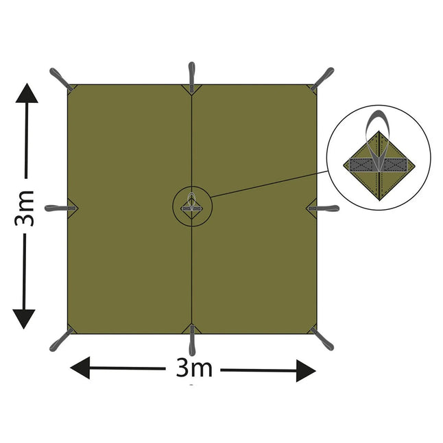 Multipurpose tarp Extreme 300 x 300 cm