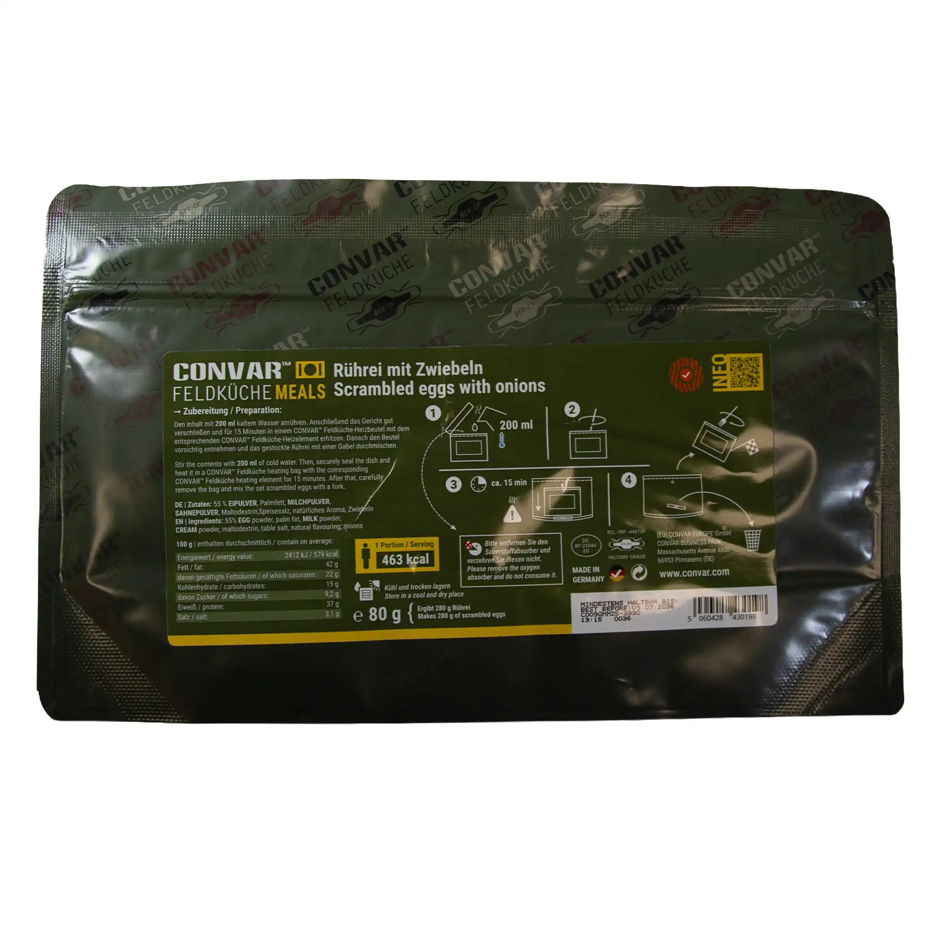 Scrambled eggs with onions