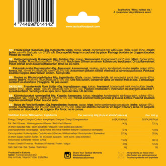 Snack Freeze Dried Rum Balls