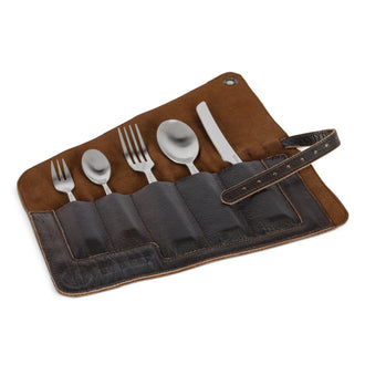 Funda para Cubiertos de Cuero