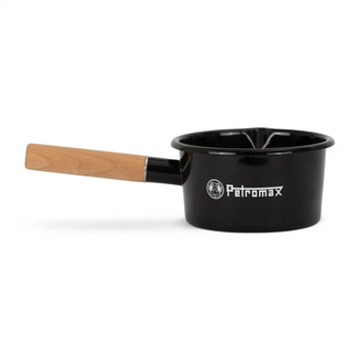 Enamel saucepan with handle