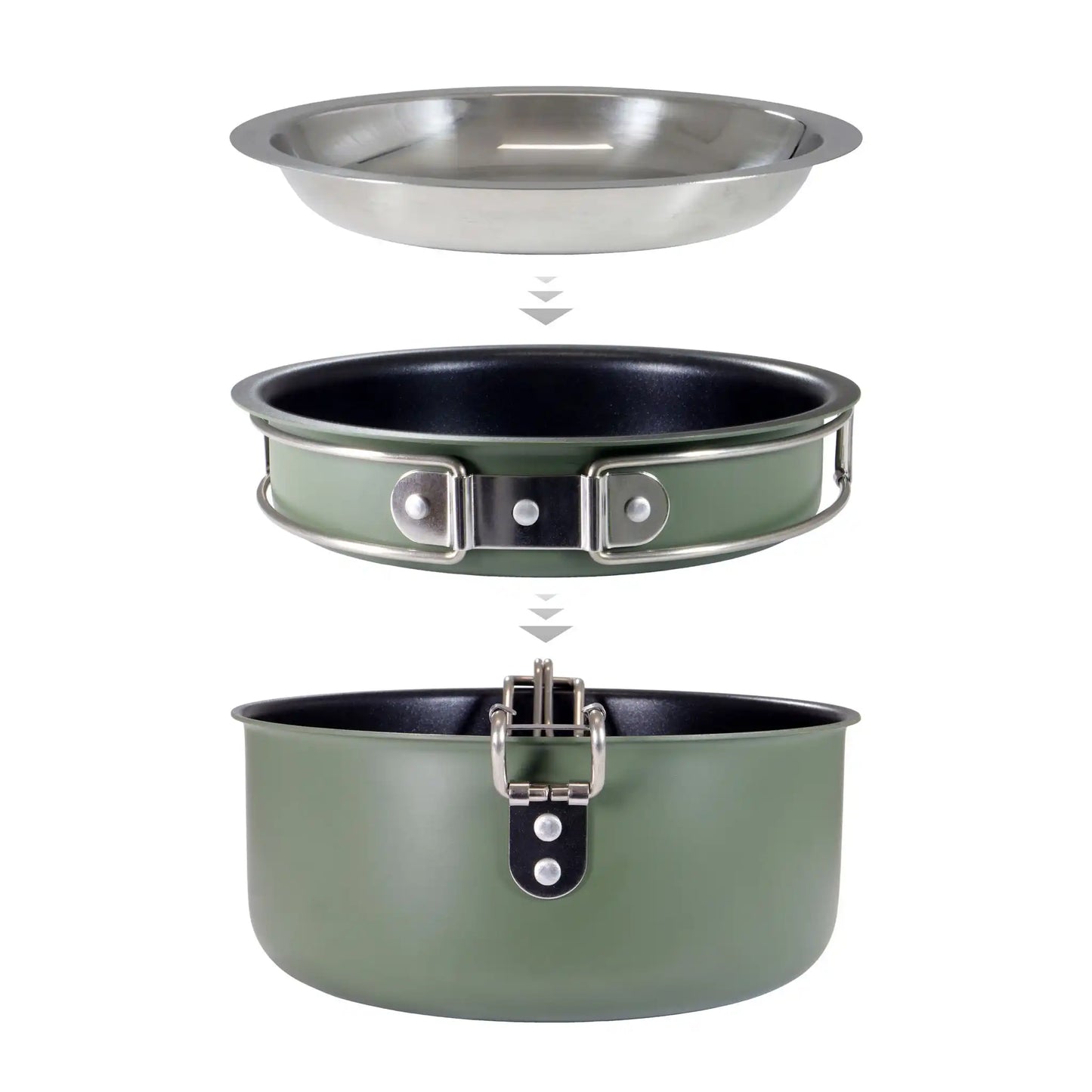 Juego de cocina de aluminio 'Snap-Pack' natural