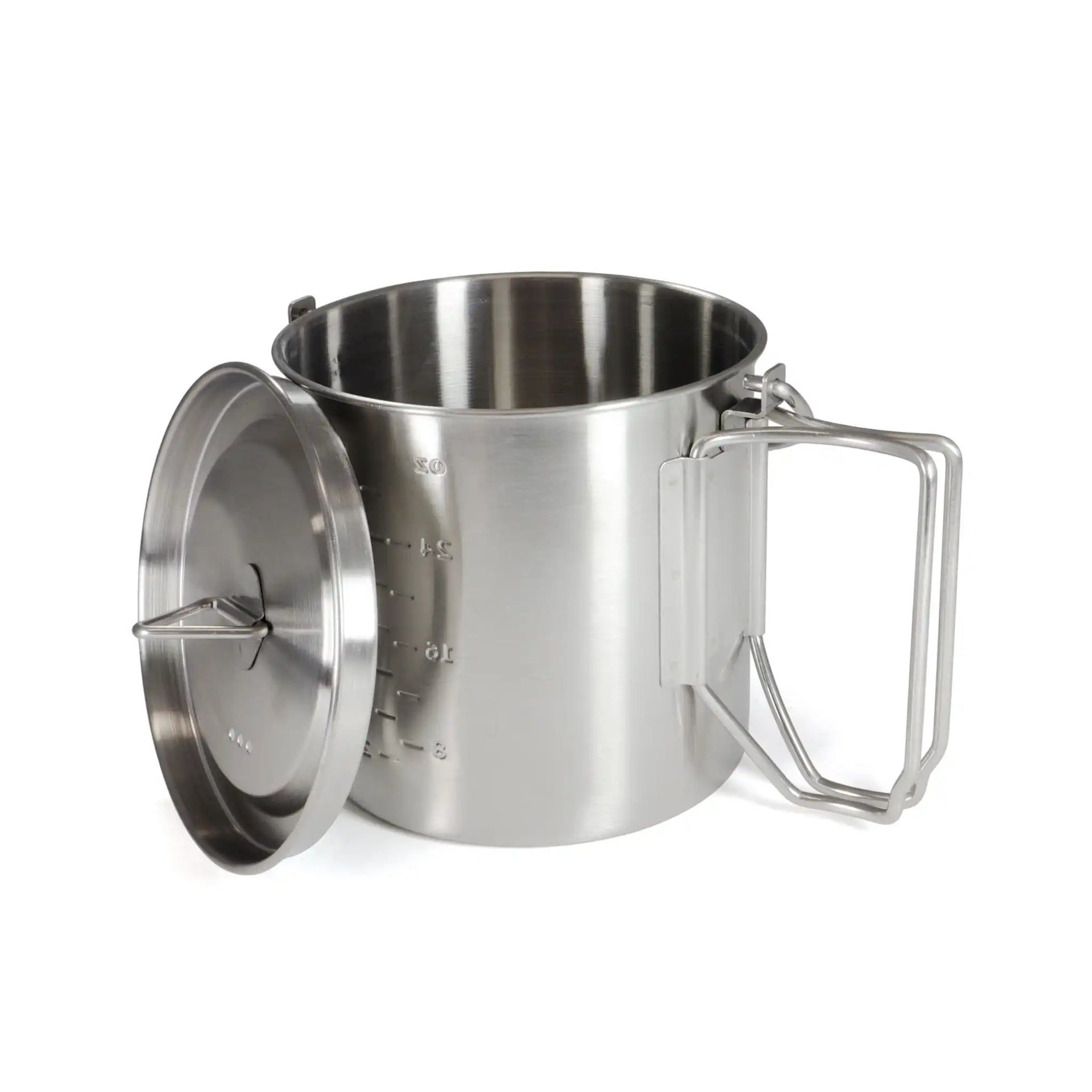 Olla de camping de acero inoxidable '2 en 1'