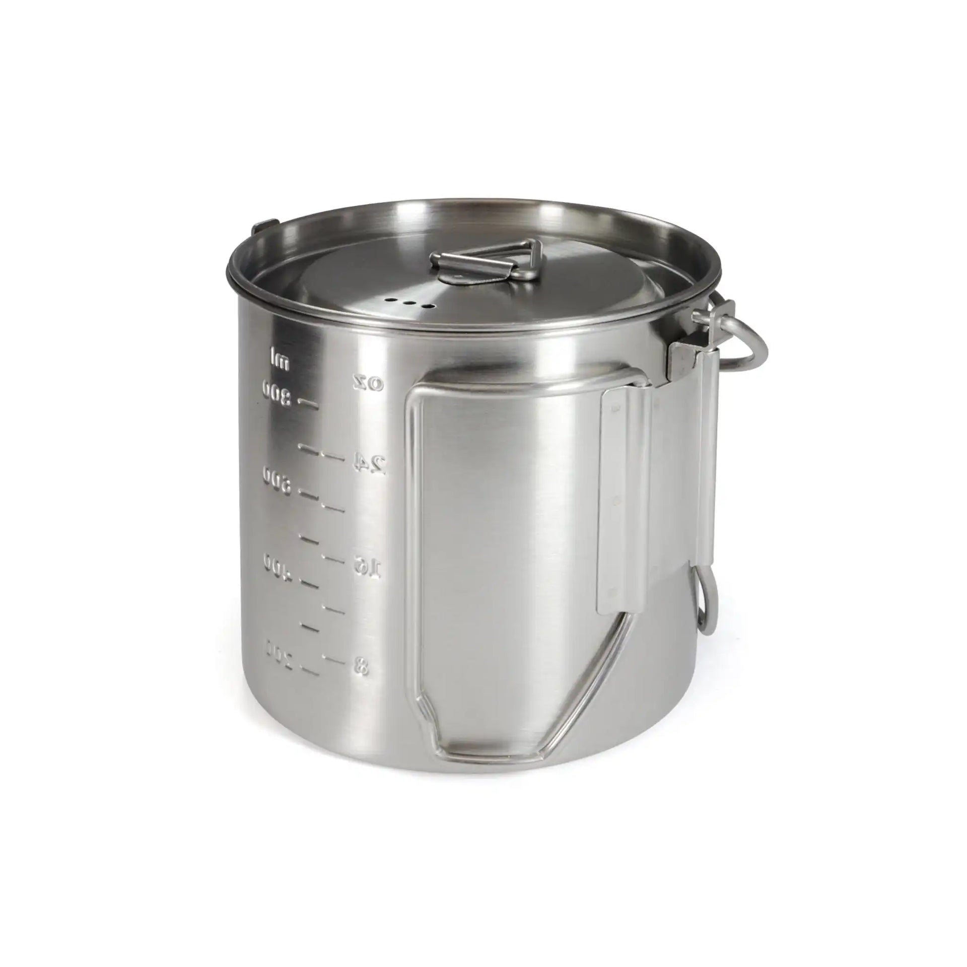 Olla de camping de acero inoxidable '2 en 1'