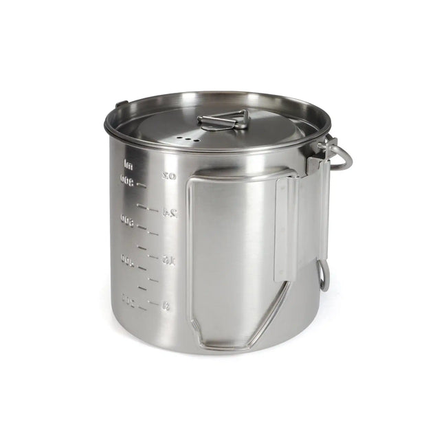 Olla de camping de acero inoxidable '2 en 1'