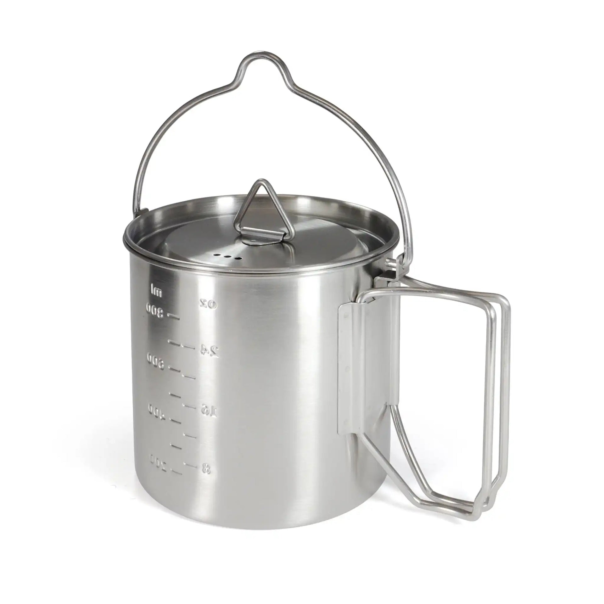 Olla de camping de acero inoxidable '2 en 1'