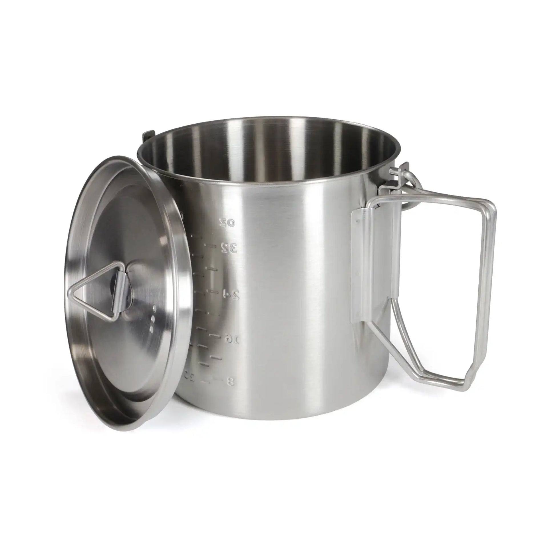 Olla de camping de acero inoxidable '2 en 1'