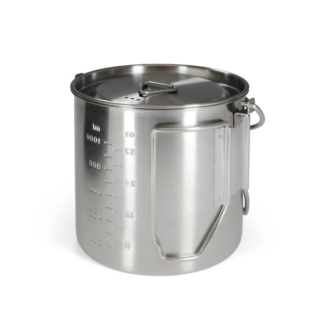 Pentola da campeggio in acciaio inox 2 in 1
