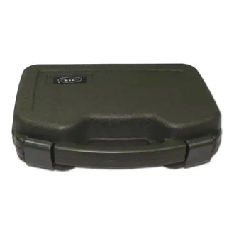 Large olive-colored plastic pistol case