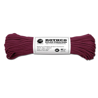 Fallschirmleine Nylon Type III 550 LB burgundy