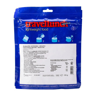 Fried potatoes with ham, lactose-free