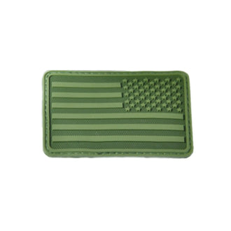 3D patch USA flag right OD green