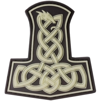 JTG 3D Patch Dragon Thor's Hammer Glow-in-the-Dark