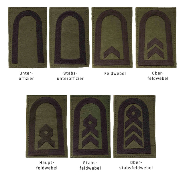 BW Army rank insignia hook-and-loop olive