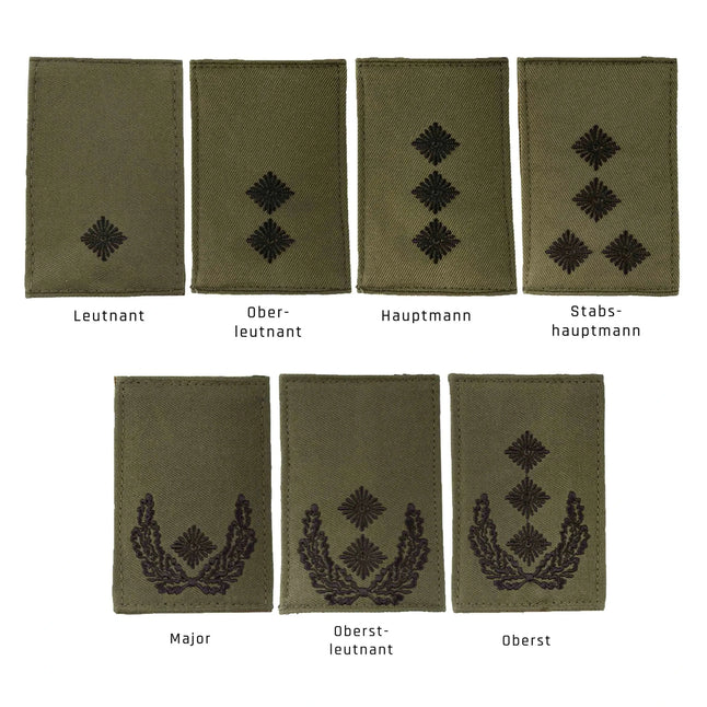 BW Army rank insignia hook-and-loop olive