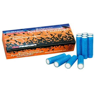 Crackling cartridges with silver comet 15 mm 20 pieces