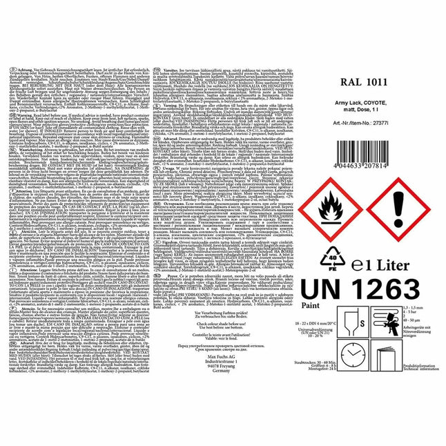 Spray can Army paint 1 L matt