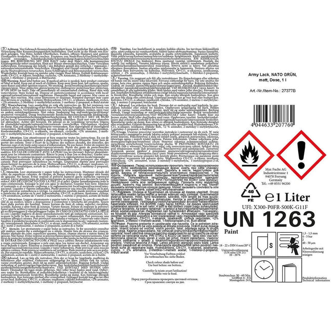 Spray can Army paint 1 L matt