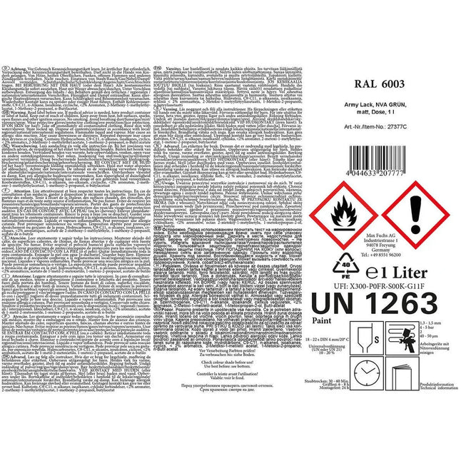 Spray can Army paint 1 L matt
