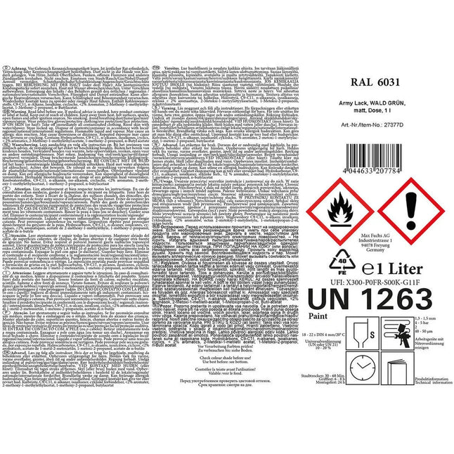 Spray can Army paint 1 L matt