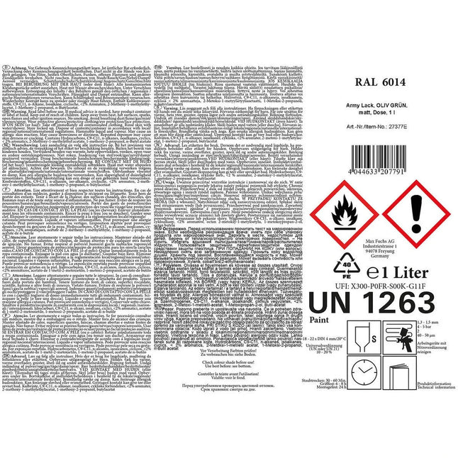 Spray can Army paint 1 L matt