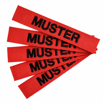 Name tapes set of 5 red