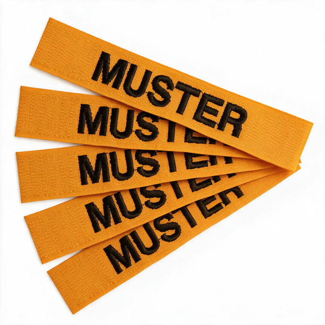 Name tapes set of 5 orange