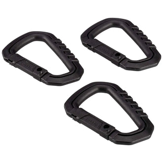Carabiner set type D Quick Hook large black