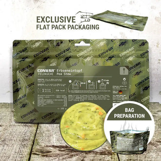 Feldküche Flex gefriergetrocknet Erbseneintopf