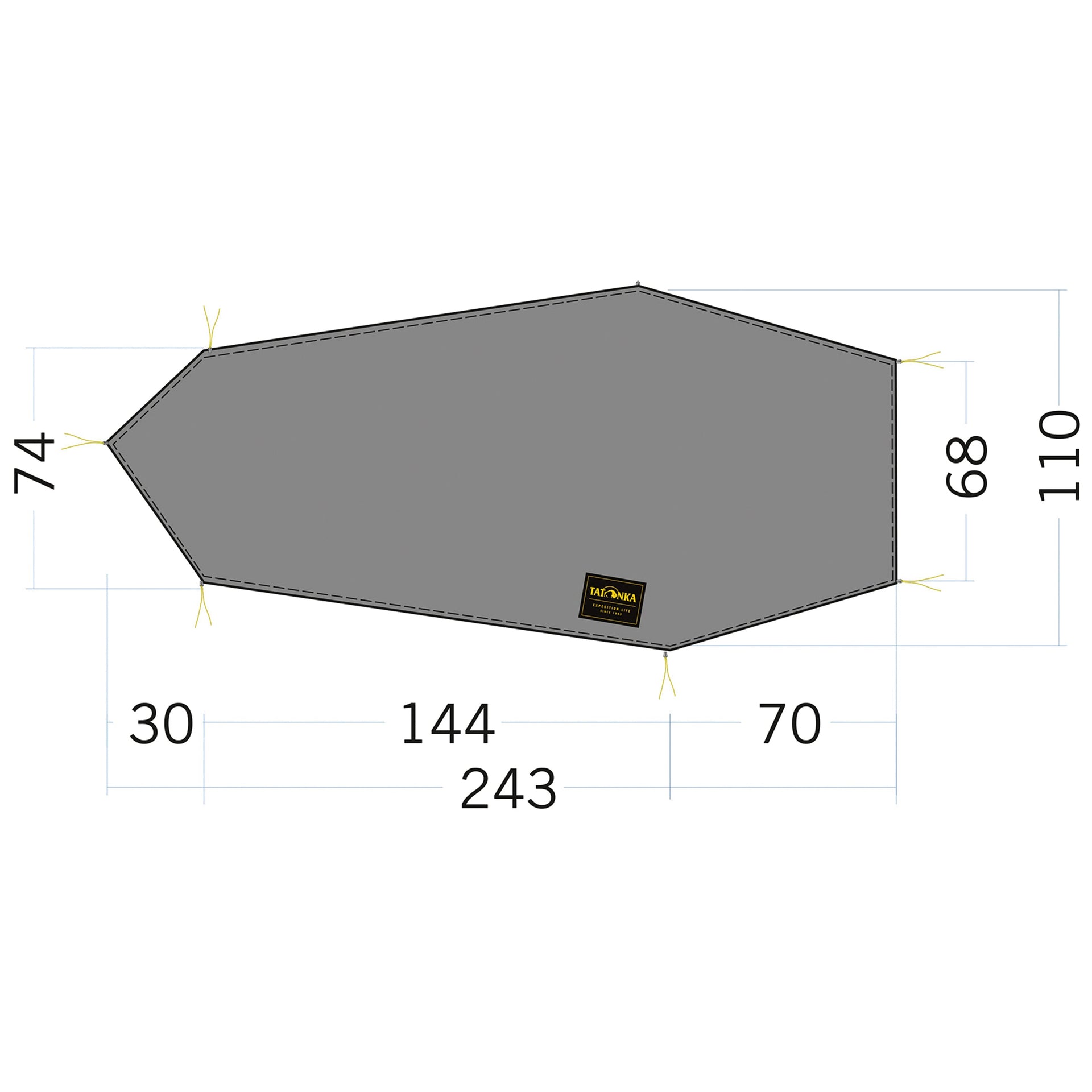Telo da pavimento per tenda LT Kyrkja grigio pietra