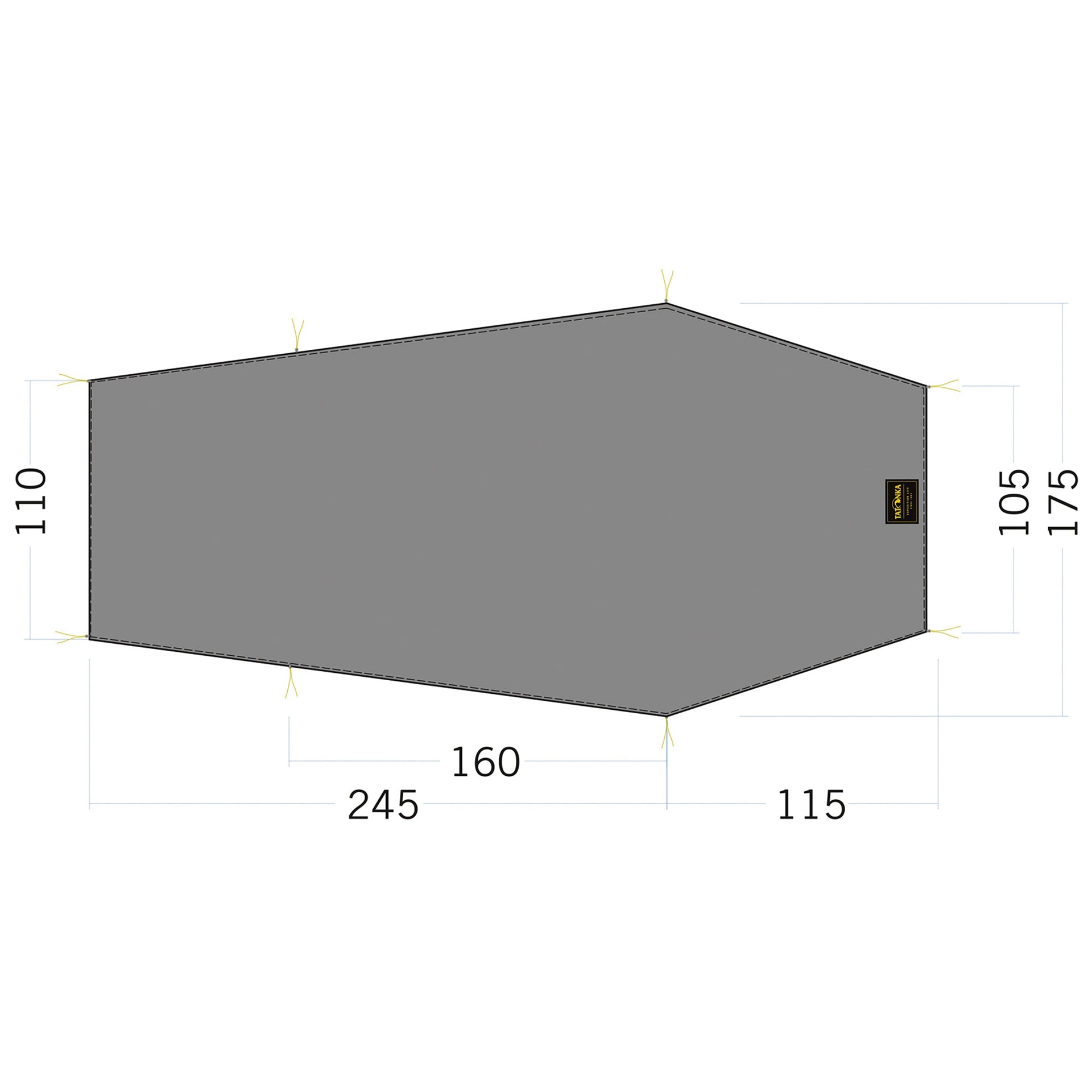 Suelo para tienda de campaña LT Gargia 3 gris piedra/