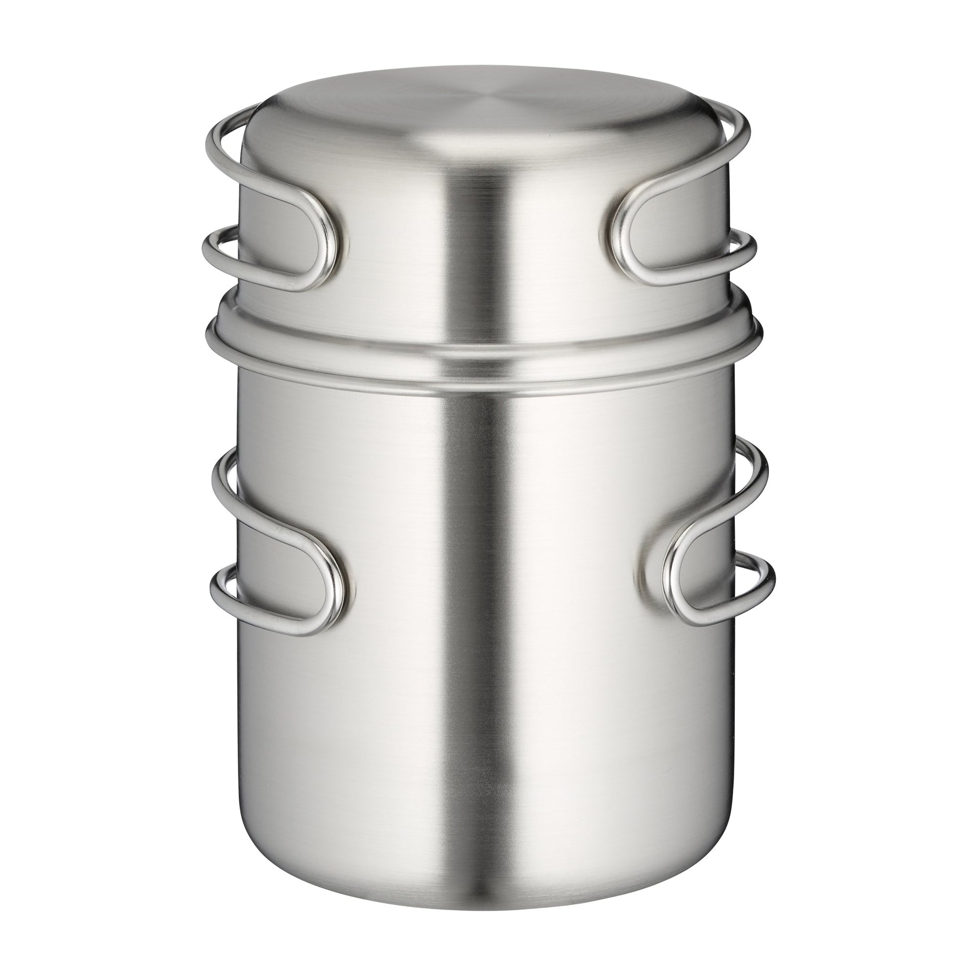 Juego de tazas con mango de acero inoxidable 600 ml