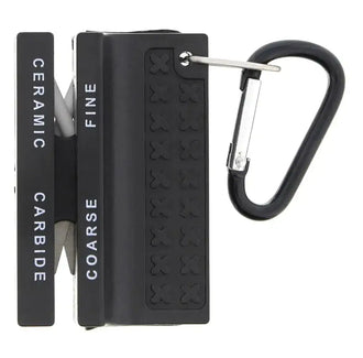 2 in 1 knife sharpener black