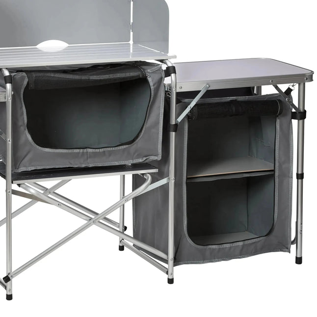 Mesa de camping con marco de aluminio