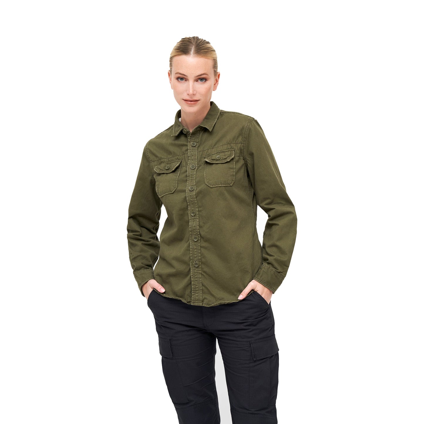 Camicia vintage a maniche lunghe da donna