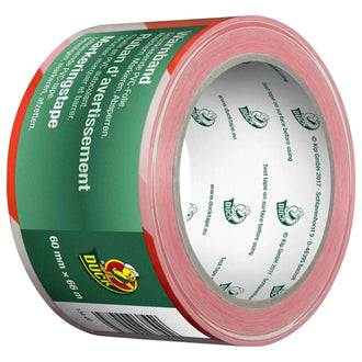 Warning tape 60 mm x 66 m red white