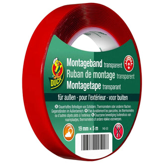 Mounting tape outdoor 19 mm x 5 m transparent