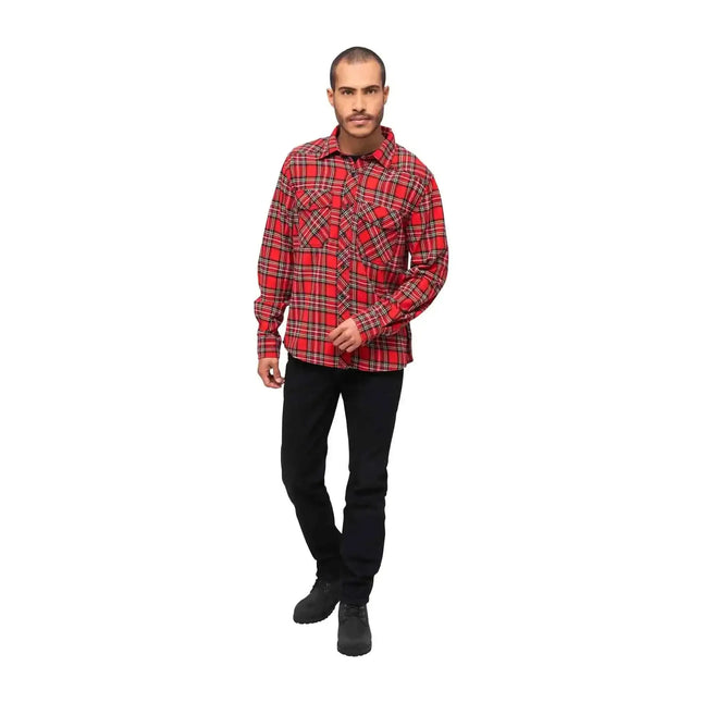 brandit-hemd-check-shirt-schwarz-grau-ansicht-14
