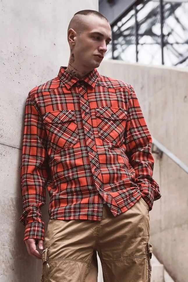 brandit-hemd-check-shirt-schwarz-grau-ansicht-15
